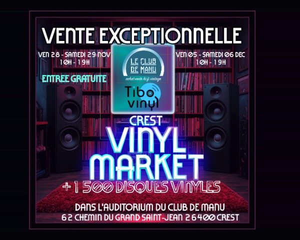 crest vinyl market club de manu hi fi vintage audio vente disques vinyles drome